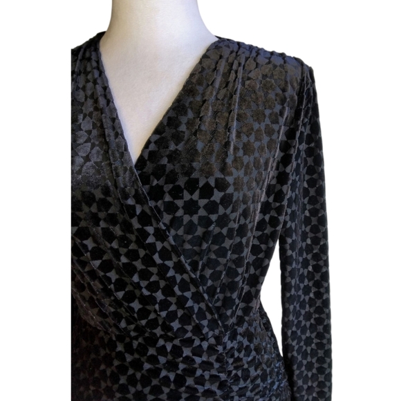 Bailey 44 Agnes Faux Wrap style Mini Dress Black Size Small - Picture 6 of 9